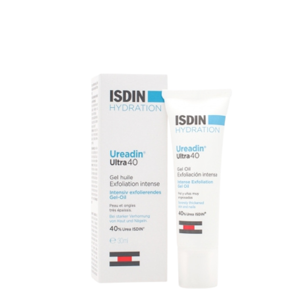 Tube d’Isdin Ureadin Ultra 40 gel huile pour pieds secs et callosités