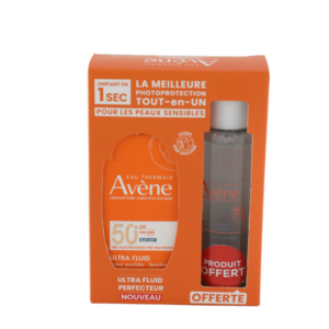 Avene Ultra Fluid SPF50+ 50ml avec Eau Micellaire 100ml offerte