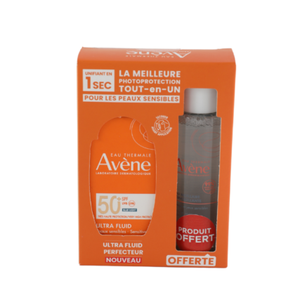 Avene Ultra Fluid SPF50+ 50ml avec Eau Micellaire 100ml offerte