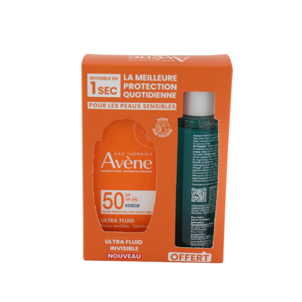 Avene Ultra Fluid SPF50+ 50ml avec Gel Cleanance 100ml offert