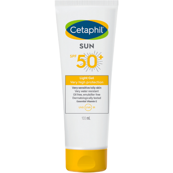 Écran solaire Cetaphil Light Gel SPF50+ pour peaux sensibles 100ml