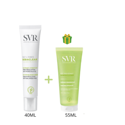 Pack SVR Sebiaclear Mat+Pores 40 ml + Gel Nettoyant offert