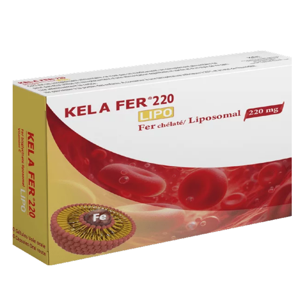 KELA FER 220MG Lipo 30 gélules avec fer liposomal associé à la vitamine C
