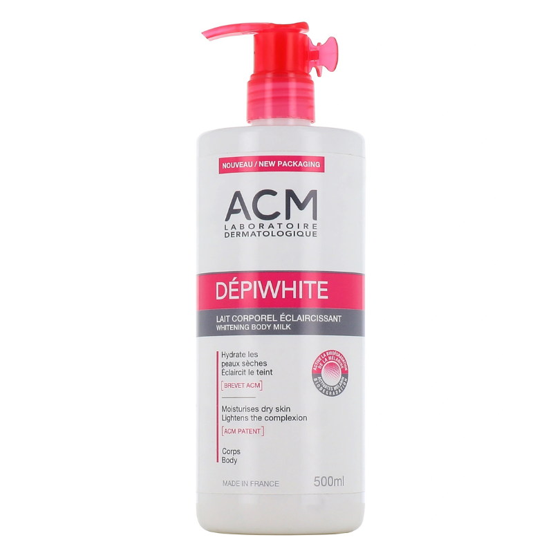 acm depiwhite lait corps eclaircissant hydratant 500ml